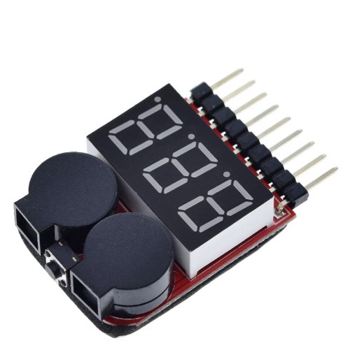 Lipo Voltage Checker 1S-8S with Buzzer Alarm