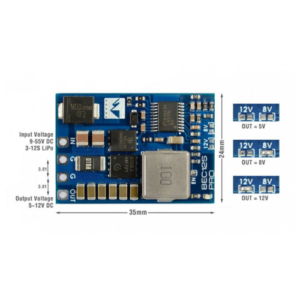 Matek Systems - BEC12S-PRO, 9-55V TO 5V/8V/12V-5A